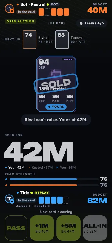 The sold stamp
